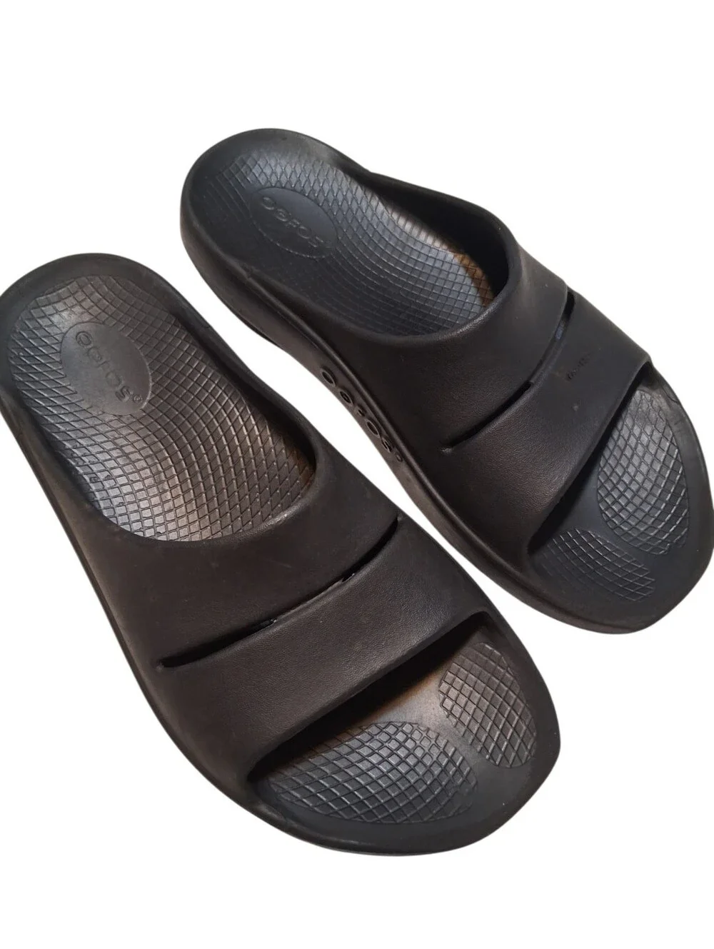 OOFOS OOriginal Recovery Slide Sandals Black Men's 8 Women's 10 Casual Comfy